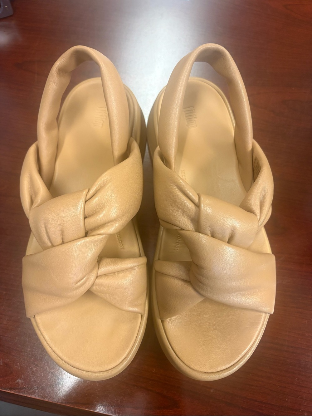 FitFlop Beige Knotted Slingback Sandals F Mode